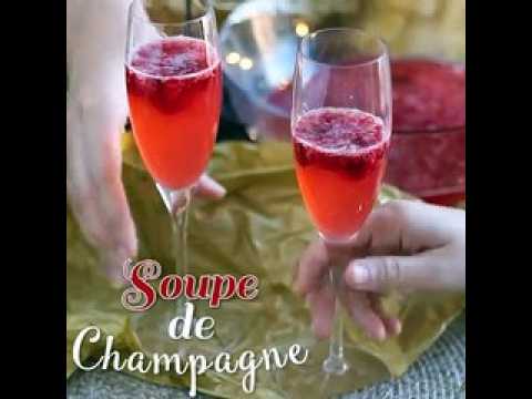 Soupe de champagne à la framboise