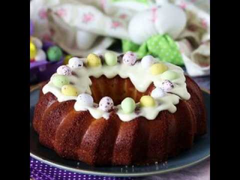 Bundt cake de pâques au citron et chocolat blanc