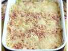 Gratin de poireau jambon et fromage