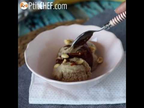 Glace à la banane vegan super facile à faire goût cookie! cookie dough vegan