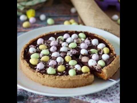 Tarte de pâques au chocolat et caramel, le dessert le plus gourmand pour pâques
