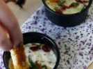 Oeufs cocotte chèvre et tomates séchées au air fryer!