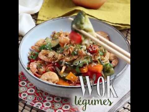 Wok aux légumes et crevettes