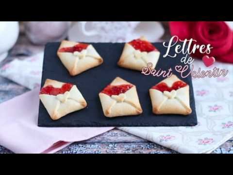 Sablés "enveloppes d'amour" pour la saint-valentin