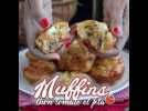 Muffins au thon, tomate et feta