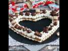 Heart cake au kinder - tarte cœur au kinder