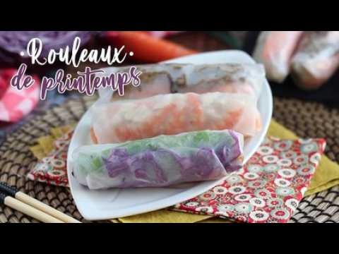 Rouleaux de printemps végétariens - chou rouge et patate douce