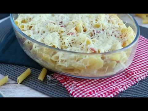 Gratin de pâtes jambon fromage