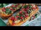 Butternut farci au quinoa et à la grenade