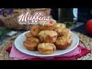 Muffins au thon, tomate et feta