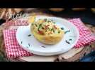 Pommes de terre au four farcies aux lardons et fromage