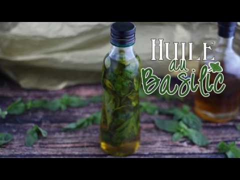 Huile au basilic maison