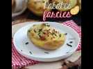 Pommes de terre au four farcies aux lardons et fromage