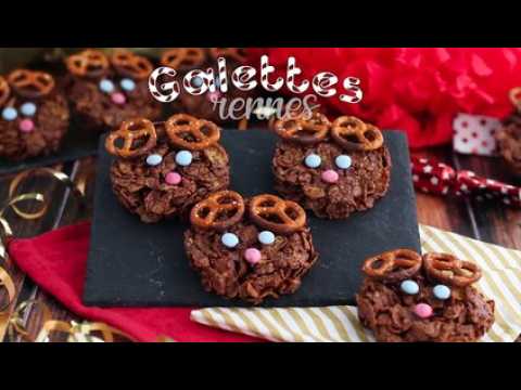Galettes roses des sables rennes de noël
