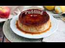 Pudding à la pomme, croissant et caramel