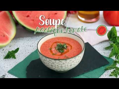 Soupe froide à la pastèque et à la tomate