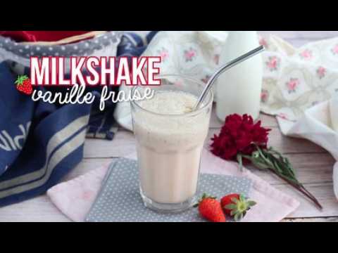 Milkshake à la fraise et à la vanille