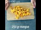 Glace à la mangue sans sorbetière