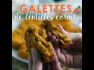 Galettes aux lentilles corail et carottes
