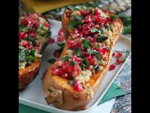 Butternut farci au quinoa et à la grenade