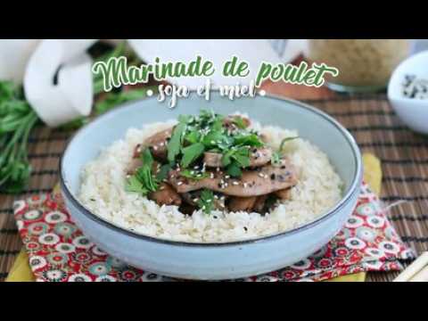 Poulet mariné sauce soja et miel