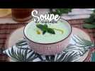 Soupe froide de concombre et menthe
