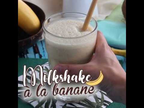 Milkshake à la banane et à la vanille