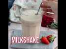 Milkshake à la fraise et à la vanille