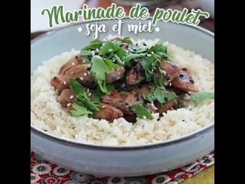 Poulet mariné sauce soja et miel
