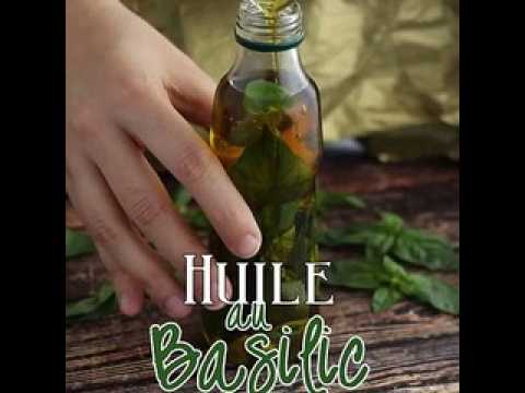 Huile au basilic maison