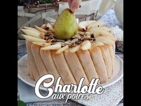 Charlotte aux poires et amandes grillées