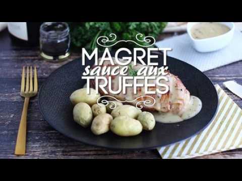 Magret de canard et sauce aux brisures de truffes