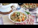 Chow mein (chao men), nouilles chinoises au poulet et aux légumes