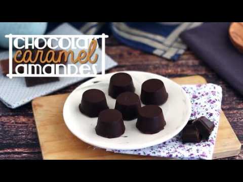 Chocolats fourrés au caramel au beurre salé et aux amandes