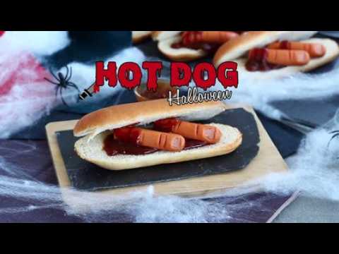 Hot dogs ensanglantés d'halloween