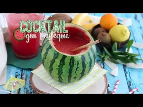Cocktail gin pastèque