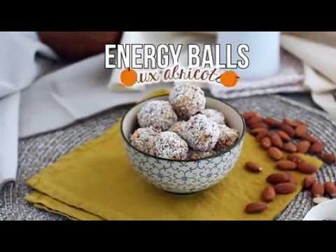 Energy balls à l'abricot, au thé vert et à la noix de coco