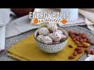 Energy balls à l'abricot, au thé vert et à la noix de coco