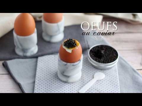 Œufs à la coque au caviar