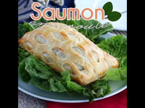 Saumon en croûte aux épinards et fromage mozzarella