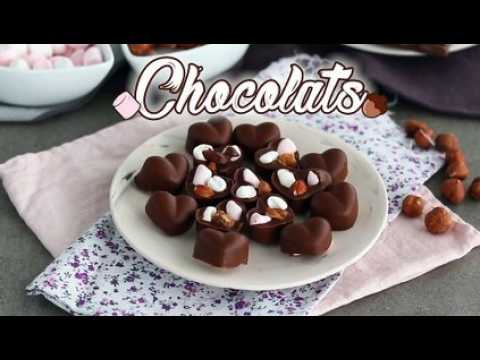 Chocolats aux marshmallows et aux noisettes