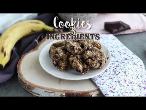Cookies 3 ingrédients à la banane et au chocolat