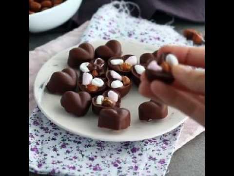 Chocolats aux marshmallows et aux noisettes