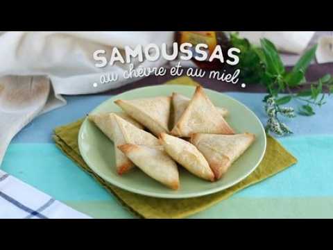Samoussas au chèvre et au miel