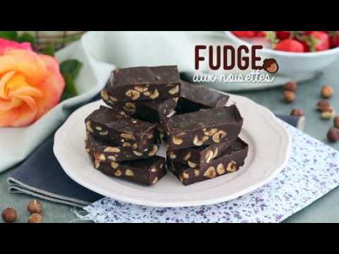Fudge aux noisettes - carrés au chocolat et noisettes