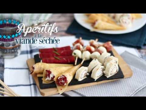 Brochettes apéritives mozzarella, jambon cru et tomates séchées