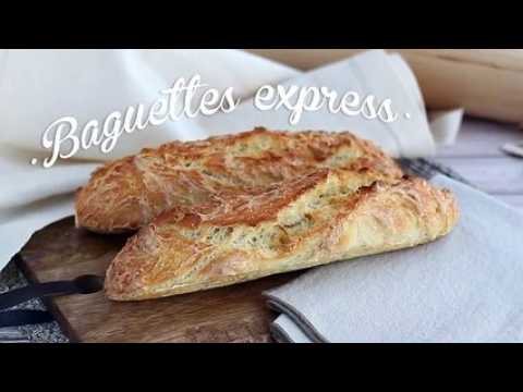 Baguettes de pain express sans pétrissage