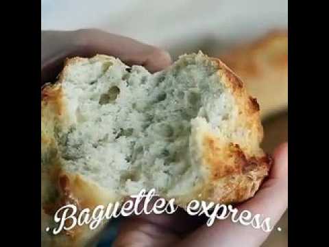Baguettes de pain express sans pétrissage