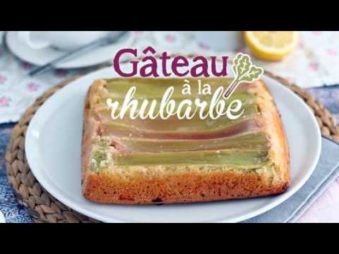 Gâteau renversé à la rhubarbe