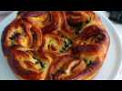 Brioche chinois, fourrée à la crème pâtissière et aux pépites de chocolat